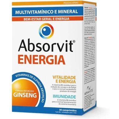 Absorvit Energia - Vitaminas & Ginseng - Suplemento Alimentar Absorvit Energia - Vitaminas & Ginseng - Suplemento Alimentar