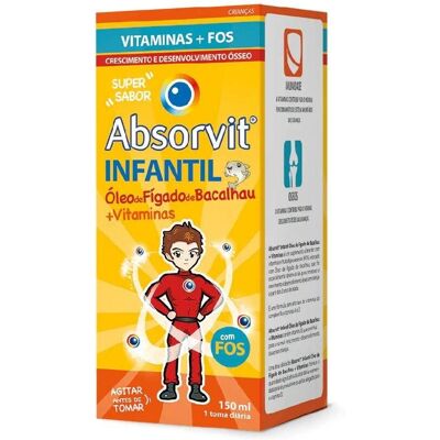 Absorvit Óleo de Fígado de Bacalhau 150ml - Crescimento saudável Absorvit Óleo de Fígado de Bacalhau 150ml - Crescimento saudável