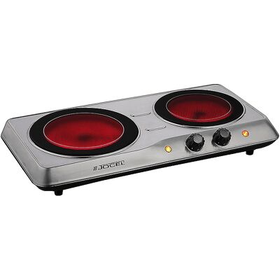 Jocel JP2V002044 - Placa portátil - 2000W, 2 zonas, Temperatura ajustável Jocel JP2V002044 - Placa portátil - 2000W, 2 zonas, Temperatura ajustável