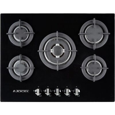 Placa de Gas JOCEL - 5 Zonas - 70cm - Negro Placa de Gas JOCEL - 5 Zonas - 70cm - Negro