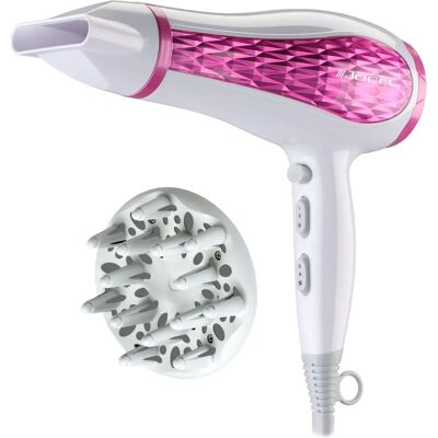 Jocel JSC017024 Secador de Cabelo - 2200 W, Rosa & Branco Jocel JSC017024 Secador de Cabelo - 2200 W, Rosa & Branco