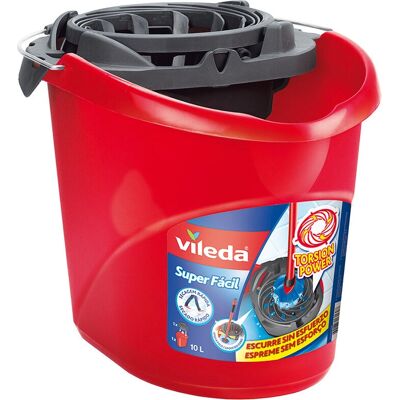 Vileda Torsion Power Drainer - Eimer - 10 L - Rot Vileda Torsion Power Drainer - Eimer - 10 L - Rot