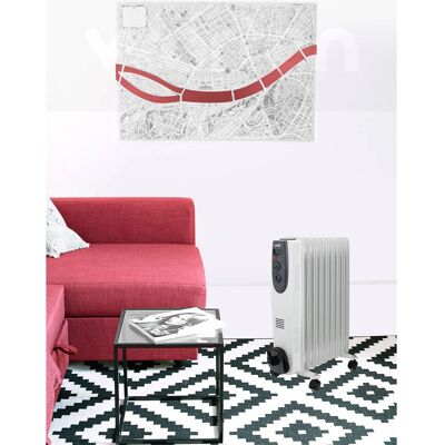 KUNFT 2000W Calefactor de Aceite - 3 Niveles, 9 Barras - Interior KUNFT 2000W Calefactor de Aceite - 3 Niveles, 9 Barras - Interior