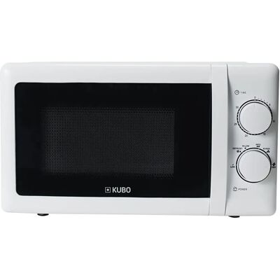 Micro-ondes Kubo avec une capacité de 20 litres, puissance de 700W, 6 niveaux, minuterie de 30 minutes, blanc Micro-ondes Kubo avec une capacité de 20 litres, puissance de 700W, 6 niveaux, minuterie de 30 minutes, blanc