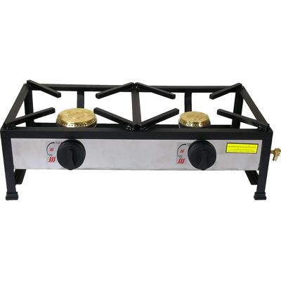 OREWORK Cocina a gas 2 fuegos cee ind. 60cm x 30cm x 100mm x 80mm OREWORK Cocina a gas 2 fuegos cee ind. 60cm x 30cm x 100mm x 80mm