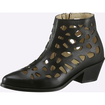 HEINE Dames korte enkellaars - Leer, Laser gesneden patroon - Schoenen HEINE Dames korte enkellaars - Leer, Laser gesneden patroon - Schoenen