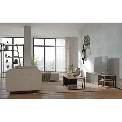 TEMAHOME Albi Meuble TV - 190cm Style Industriel Moderne - Publicité TEMAHOME Albi Meuble TV - 190cm Style Industriel Moderne - Publicité