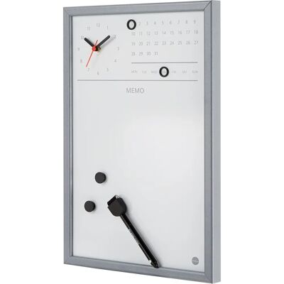 Bi-Office Mágneses Fehértábla Órával - 30x45cm - Szürke - Fehértábla Órával Bi-Office Mágneses Fehértábla Órával - 30x45cm - Szürke - Fehértábla Órával