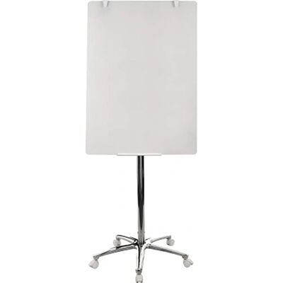 Bi-Office Präsentationstafel 70x100cm - Weißes Glas, Mobil, Chromrahmen Bi-Office Präsentationstafel 70x100cm - Weißes Glas, Mobil, Chromrahmen