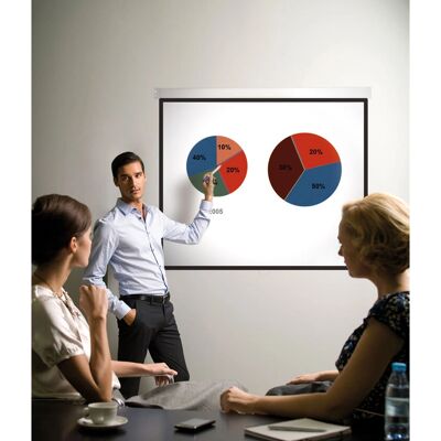 Bi-Office 9D006030 Projection Screen - 1500x1500mm White Bi-Office 9D006030 Projection Screen - 1500x1500mm White