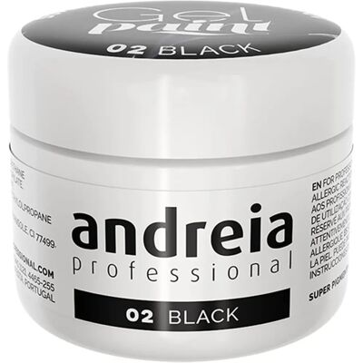 Esmalte em gel preto de Andreia - 4 ml - Pintura para unhas Esmalte em gel preto de Andreia - 4 ml - Pintura para unhas