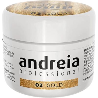 Andreia Pintura em Gel Dourado - Esmalte em Gel 4ml Andreia Pintura em Gel Dourado - Esmalte em Gel 4ml