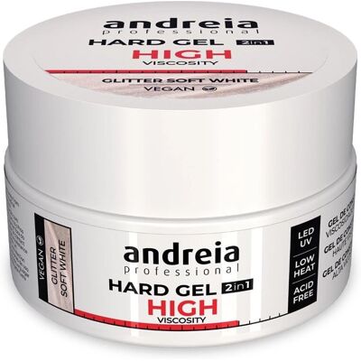 Gel Dur Haute Viscosité Andreia 22g - Glitter Blanc pour Ongles - Publicité Gel Dur Haute Viscosité Andreia 22g - Glitter Blanc pour Ongles - Publicité