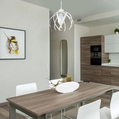 Lámpara Colgante Blanca TOSEL - Estilo Industrial Moderno Lámpara Colgante Blanca TOSEL - Estilo Industrial Moderno