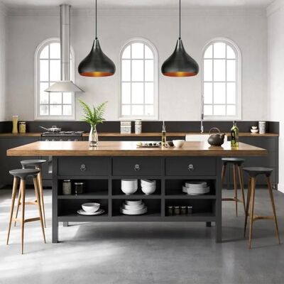 Suspension TOSel Canberra - Anthracite & Cuivre, Hauteur Réglable - Publicité Suspension TOSel Canberra - Anthracite & Cuivre, Hauteur Réglable - Publicité