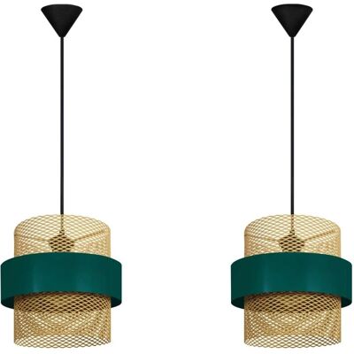 Suspension Tosel Misis Lot2 - Lampe Vintage Métal Ajustable Intérieur - Publicité Suspension Tosel Misis Lot2 - Lampe Vintage Métal Ajustable Intérieur - Publicité