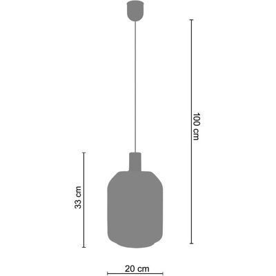 Lámpara Colgante Ámbar Svalbard - Pantalla de Vidrio E27 100cm Lámpara Colgante Ámbar Svalbard - Pantalla de Vidrio E27 100cm