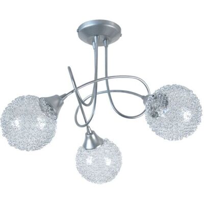 Lampe de Plafond TOSEL Actuelle A Argentée - 3 G9 Fiches - Publicité Lampe de Plafond TOSEL Actuelle A Argentée - 3 G9 Fiches - Publicité
