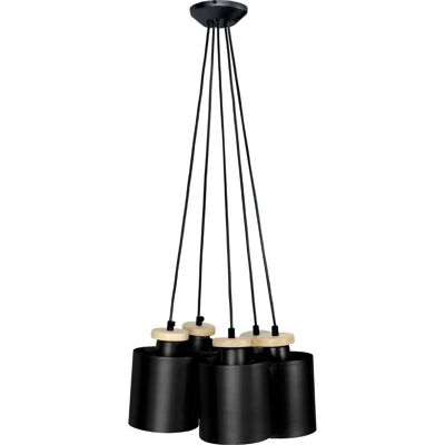 Lámpara Colgante Tosel Uzibuze - Acero negro, 45cm, E27, Max 40W Lámpara Colgante Tosel Uzibuze - Acero negro, 45cm, E27, Max 40W