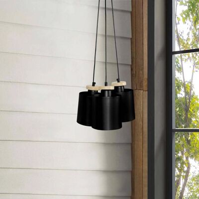 Suspension TOSSEL - Métal noir - E27 - 40W - Éclairage intérieur - Publicité Suspension TOSSEL - Métal noir - E27 - 40W - Éclairage intérieur - Publicité