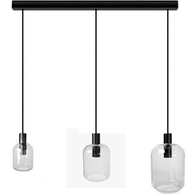 Suspension Tosel Svalbard - Verre Transparent, Hauteur Réglable, E27 - Publicité Suspension Tosel Svalbard - Verre Transparent, Hauteur Réglable, E27 - Publicité