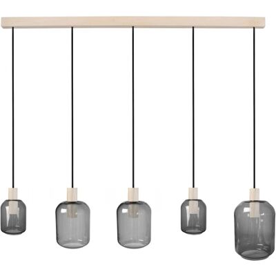 Suspension Tosel Svalbard - Gris, Verre soufflé à la main, 100cm - Publicité Suspension Tosel Svalbard - Gris, Verre soufflé à la main, 100cm - Publicité