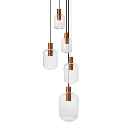 Lampe Suspendue TOSel Svalbard - Abat-jour en Verre Transparent - E27 - 100cm - Publicité Lampe Suspendue TOSel Svalbard - Abat-jour en Verre Transparent - E27 - 100cm - Publicité