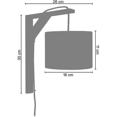 Lámpara de Pared Tosel - Madera de haya, Verde, Pantalla de tela - E14 Max 40W Lámpara de Pared Tosel - Madera de haya, Verde, Pantalla de tela - E14 Max 40W