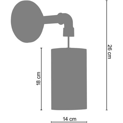 Lampe Murale Hydraulik TOSSEL - Style Industriel - E27 - Publicité Lampe Murale Hydraulik TOSSEL - Style Industriel - E27 - Publicité