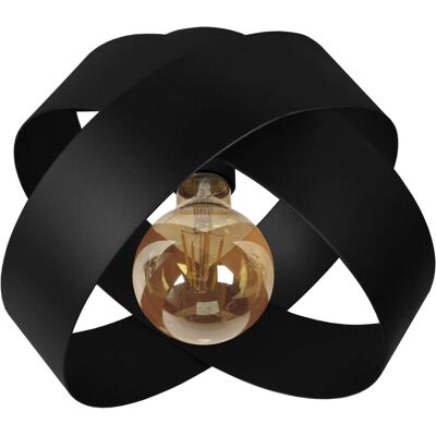 Plafond Gorges TOSSEL - Lampe en Métal Noir - Verre Satiné - 25cm - Publicité Plafond Gorges TOSSEL - Lampe en Métal Noir - Verre Satiné - 25cm - Publicité