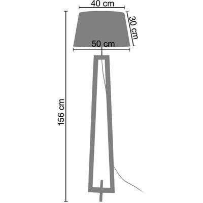 TOSSEL Vili - Lampe de Pied - Beige - 156cm - 40W - Publicité TOSSEL Vili - Lampe de Pied - Beige - 156cm - 40W - Publicité