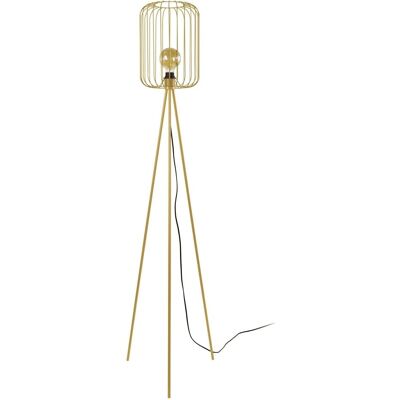 TOSSEL Sorano - Lampe sur Pied - Tripod Industriel - Métal Doré - 157cm - Publicité TOSSEL Sorano - Lampe sur Pied - Tripod Industriel - Métal Doré - 157cm - Publicité