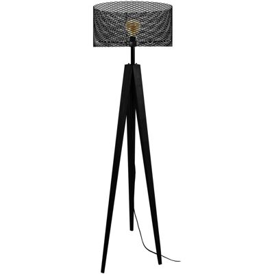 Lampadaire TOSEL Adonis - Style Nordique Réglable Bois Noir - Publicité Lampadaire TOSEL Adonis - Style Nordique Réglable Bois Noir - Publicité