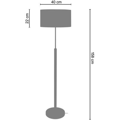 Lampadaire TOSSEL Cashemire Bois Naturel Pétrole - Lampe sur pied - Publicité Lampadaire TOSSEL Cashemire Bois Naturel Pétrole - Lampe sur pied - Publicité