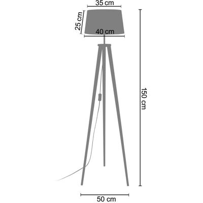 Lampadaire TOSSEL Utgard - Style Scandinave - E27 - 40W - Blanc - Publicité Lampadaire TOSSEL Utgard - Style Scandinave - E27 - 40W - Blanc - Publicité