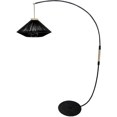 TOSEL - DOMINIC CURVE - Noir - Corde coton - Lampadaire - Publicité TOSEL - DOMINIC CURVE - Noir - Corde coton - Lampadaire - Publicité