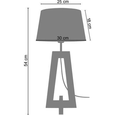 Tosel Vili - Lampe de table scandinave moderne - Naturel & Blanc - Publicité Tosel Vili - Lampe de table scandinave moderne - Naturel & Blanc - Publicité