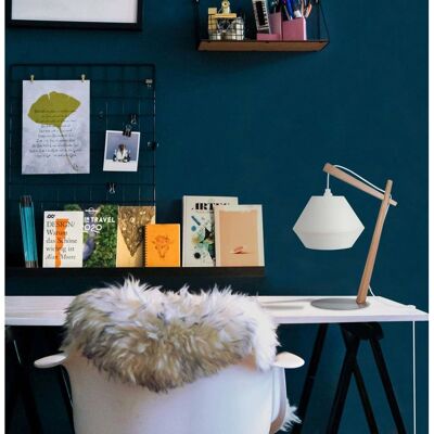 Lampe de Table Tosel Belfort Cone - Bois Naturel - E14 - 40W - Publicité Lampe de Table Tosel Belfort Cone - Bois Naturel - E14 - 40W - Publicité