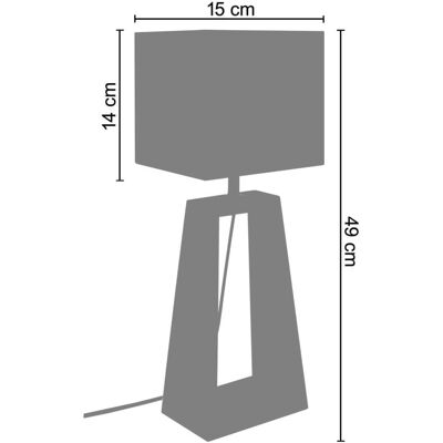 TOSSEL Mikelli - Lámpara de mesa con pantalla de tela blanca - Diseño minimalista moderno TOSSEL Mikelli - Lámpara de mesa con pantalla de tela blanca - Diseño minimalista moderno
