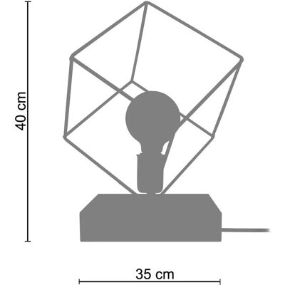Lampe de Table Carrée TOSSEL - Aluminium et Style Industriel - Publicité Lampe de Table Carrée TOSSEL - Aluminium et Style Industriel - Publicité