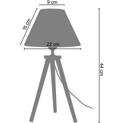 Lampe de Table TOSEL Utgard - Bois Naturel - E27 - Max 40W - Style Scandinave - Publicité Lampe de Table TOSEL Utgard - Bois Naturel - E27 - Max 40W - Style Scandinave - Publicité