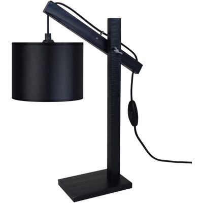 Lampe de Bureau Tosel - Bois Naturel, Bras Réglable, Abat-jour en Tissu - Publicité Lampe de Bureau Tosel - Bois Naturel, Bras Réglable, Abat-jour en Tissu - Publicité