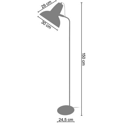 Lampadaire Tosel Aquitaine - Lampe de lecture en métal ajustable - Publicité Lampadaire Tosel Aquitaine - Lampe de lecture en métal ajustable - Publicité