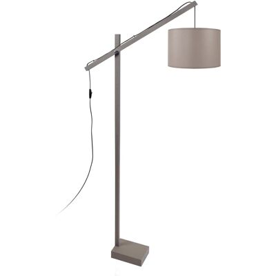 Lampe sur pied Tosel Pilori Cylindre - Abat-jour en bois réglable - Style scandinave - Publicité Lampe sur pied Tosel Pilori Cylindre - Abat-jour en bois réglable - Style scandinave - Publicité