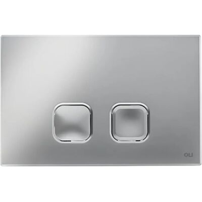 Oli - Placca doppio pulsante in Chrome - Accessorio WC Oli - Placca doppio pulsante in Chrome - Accessorio WC