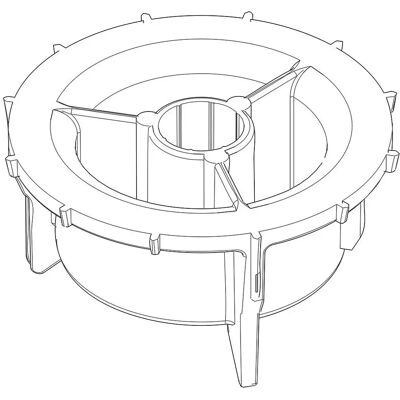 Modello OLI - Riduttore di flusso d'acqua per serbatoi WC incassati - Ricambio di scarico Modello OLI - Riduttore di flusso d'acqua per serbatoi WC incassati - Ricambio di scarico