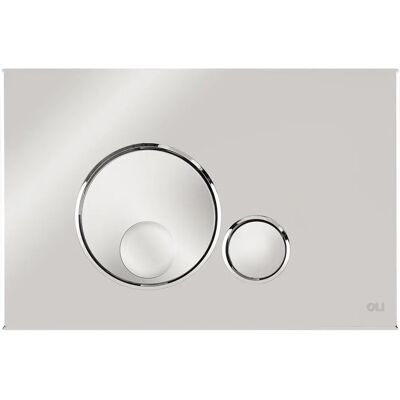 Placca a Doppio Pulsante in Chrome per WC - Placca di Comando Placca a Doppio Pulsante in Chrome per WC - Placca di Comando