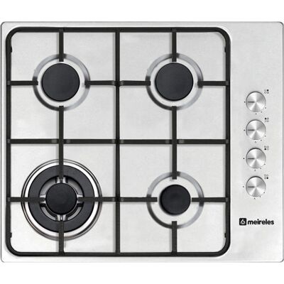 Meireles MG 3650 X NAT Placa de Gas 4 Zonas 60cm Aço Inoxidável Meireles MG 3650 X NAT Placa de Gas 4 Zonas 60cm Aço Inoxidável