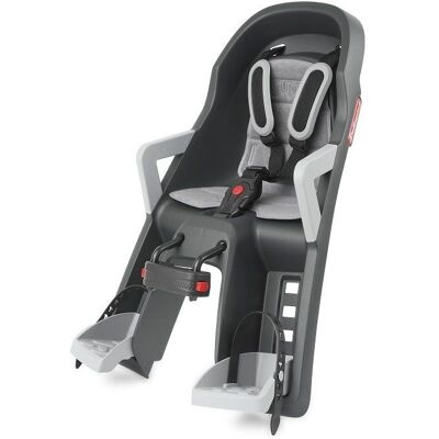 Polisport Guppy Mini Kinderfietszitje - Zwart/Grijs - Voorkeur Polisport Guppy Mini Kinderfietszitje - Zwart/Grijs - Voorkeur