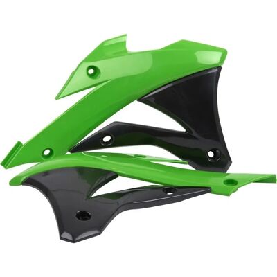 Polisport Kawasaki KX 85/100 Radiator Scoops - Green / Black - Product Type Polisport Kawasaki KX 85/100 Radiator Scoops - Green / Black - Product Type